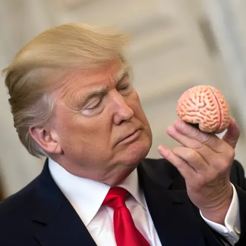 Donald Trump with a Tiny Brain - Humor and Satire