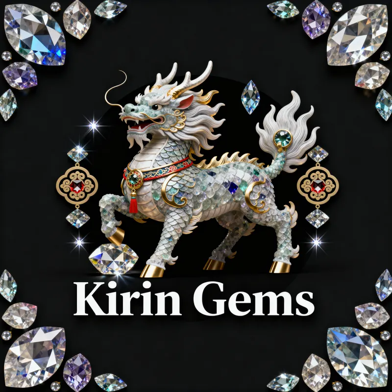 Kirin Gems Logo Design | Unique Gemstone Branding
