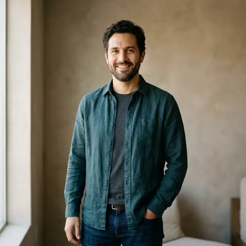 Portrait of a Friendly Hispanic Man