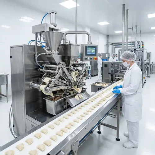 Automatic Dumpling Machine in a Modern Factory