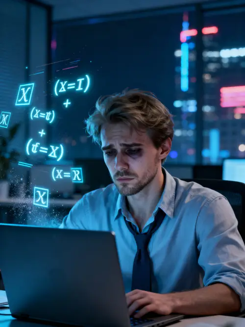 Ivan: The Tired Office Worker in a Neon City