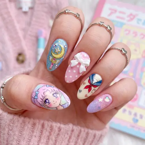 Anime-Inspired Cute Nail Art Designs | Kawaii Manicures