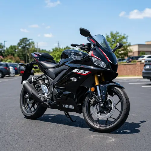 Sleek Yamaha R3 Motorcycle with Aerodynamic Design