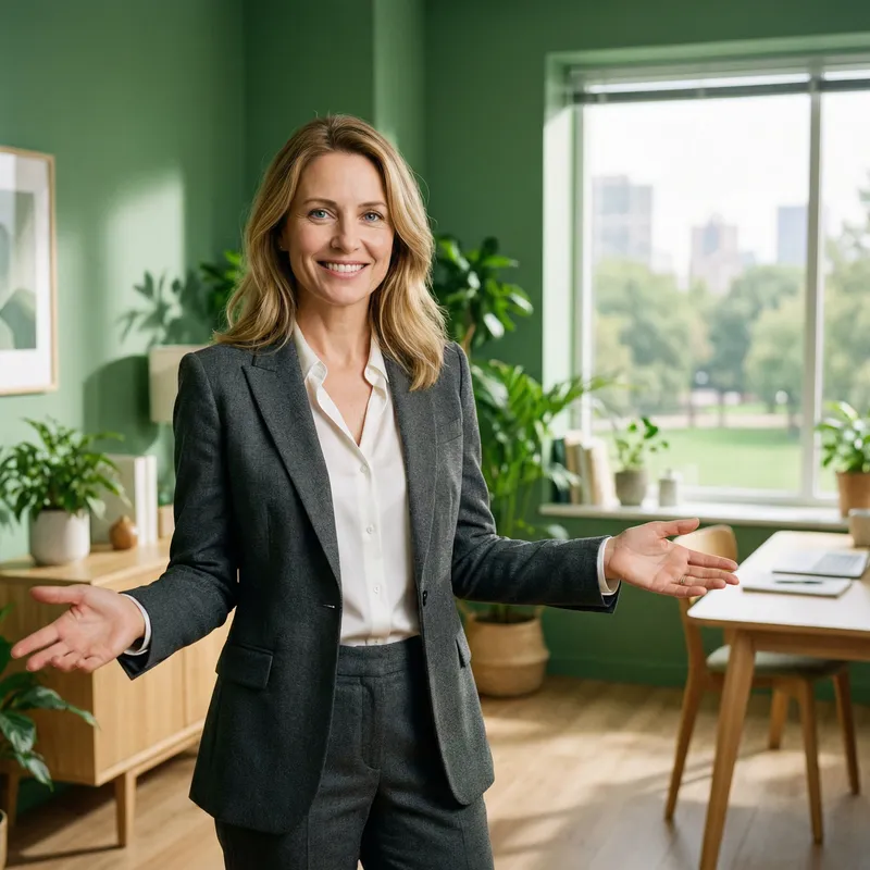 Professional European Woman Welcoming You