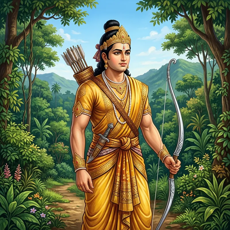 Shree Ram: Renowned Figure in Royal Attire