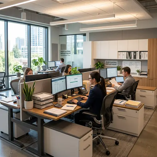 Modern Office Furniture for Purchasing Department - Organized and Efficient