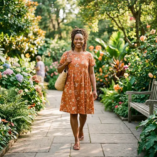 Natural Beauty: Black Woman in Her Thirties