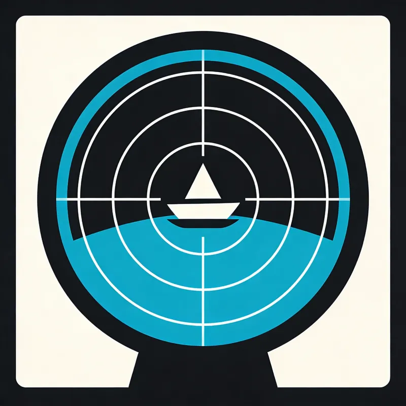 Minimalist Radar Screen Icon Design