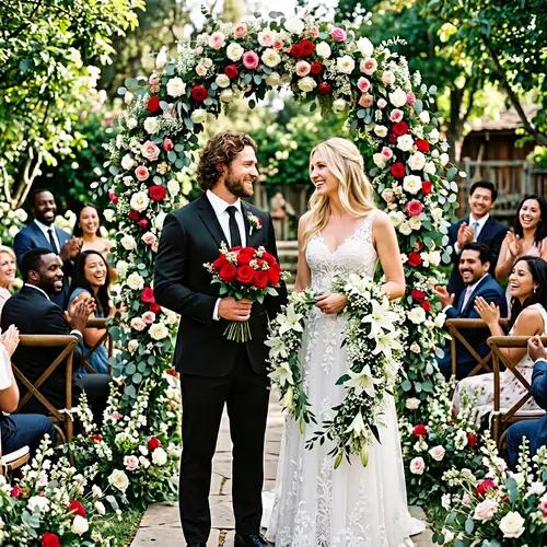 Harry Styles & Taylor Swift Wedding: Vows Under Floral Arch