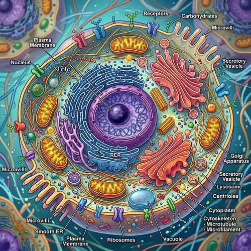 Detailed Animal Cell Anatomy: Nucleus, Cytoplasm, Organelles