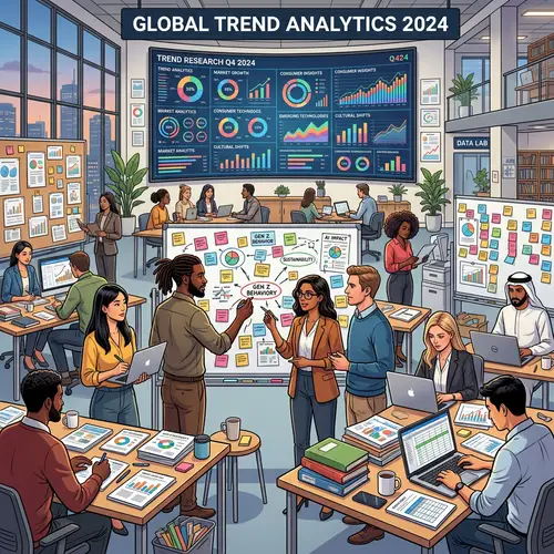 Diverse Group Conducting Trend Research - Insights & Analytics