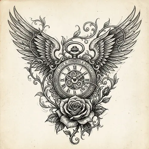 Intricate Sketch-Style Tattoo Design