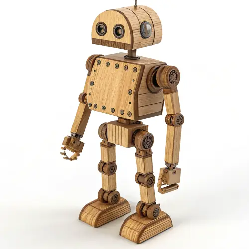 Detailed Articulated Robot Project in Wood