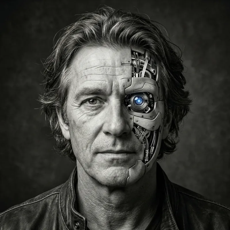Robotic and Human Face: A Stunning Juxtaposition Robotic and Human Face: A Stunning Juxtaposition