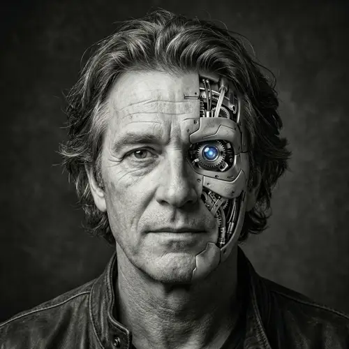 Robotic and Human Face: A Stunning Juxtaposition