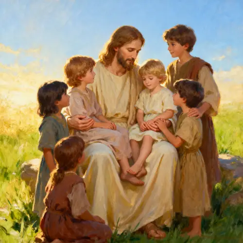Jesus Blessing Children - Friend of Kids