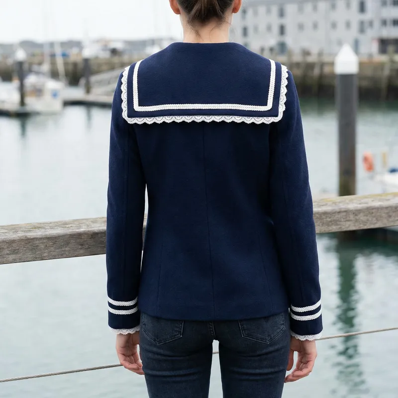 Elegant Sailor-Style Jacket for Women