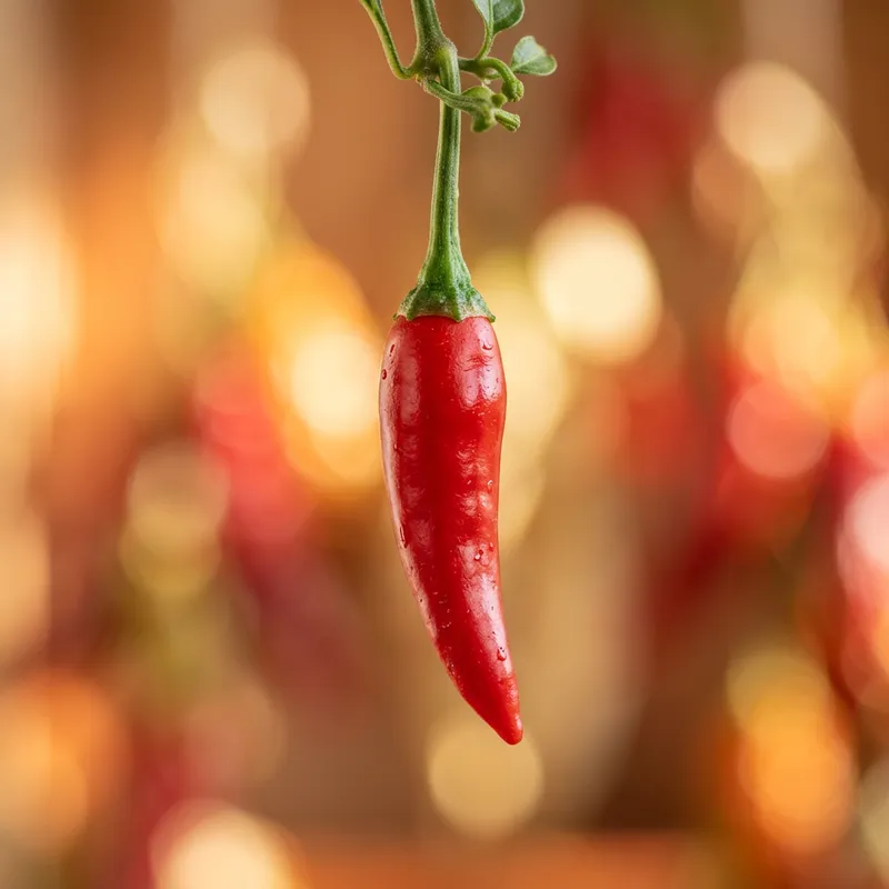 Close-Up of Chili Pepper | Soft Warm Colors Background