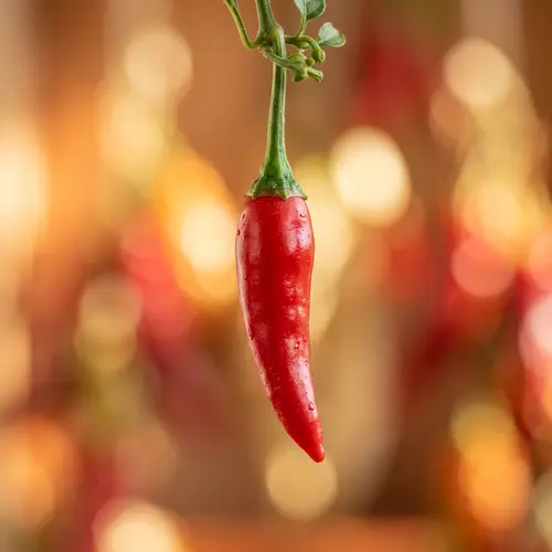 Macro Shot of a Chili Pepper | Warm Colors Background