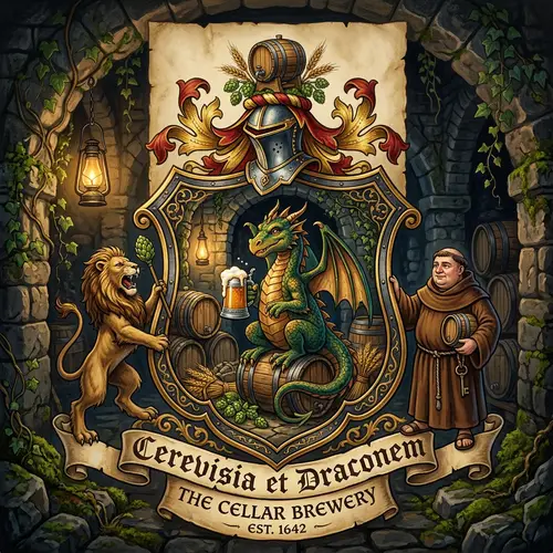 Cellar Dragon Brewery: Premium Beer Coat of Arms