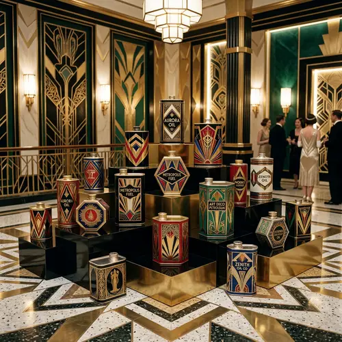 Abstract Deco Art with Empty Oil Containers