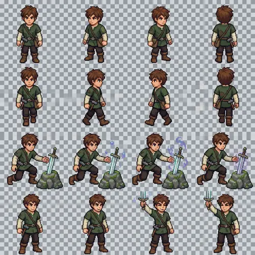 2D Sprite of Kai/Kai: Sword Memory Explorer