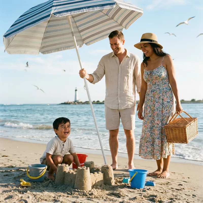A Joyful Day at the Beach with Family Fun