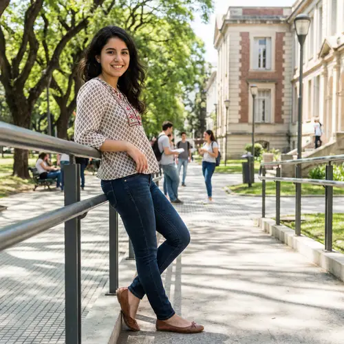 Charming Argentinian College Freshman Portrait