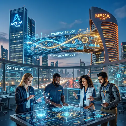 Tech Companies Collaboration Visualization | Union of Two Giants