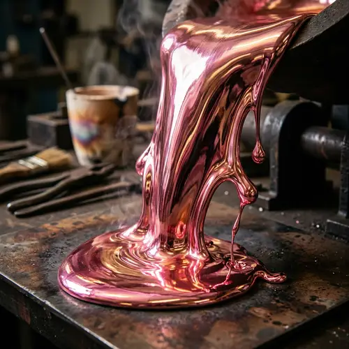 Melting Metallic Pink Art - Unique Creations
