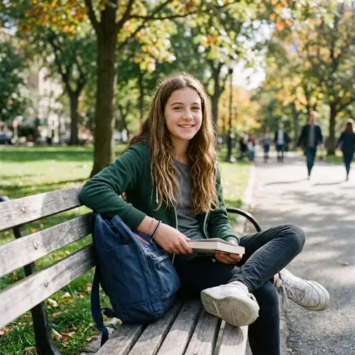 Stylish Teenage Girl with Long Brown Hair | Photoshoot