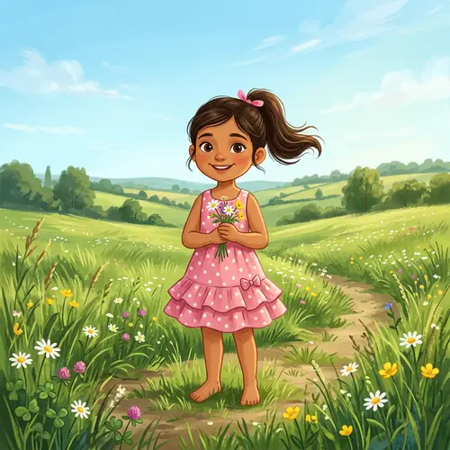 Young Latina Girl in Pink Dress | Outdoor Portrait