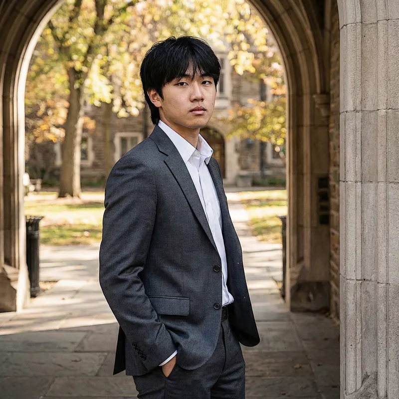 Stylish East Asian Man in Business Attire - Sophisticated & Approachable