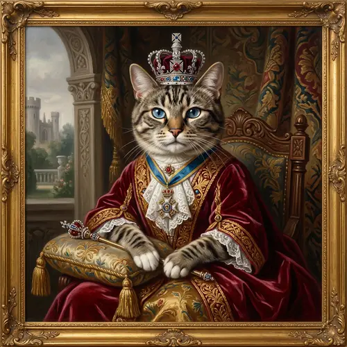 Royal Cat Portrait | Transform Your Feline Photos