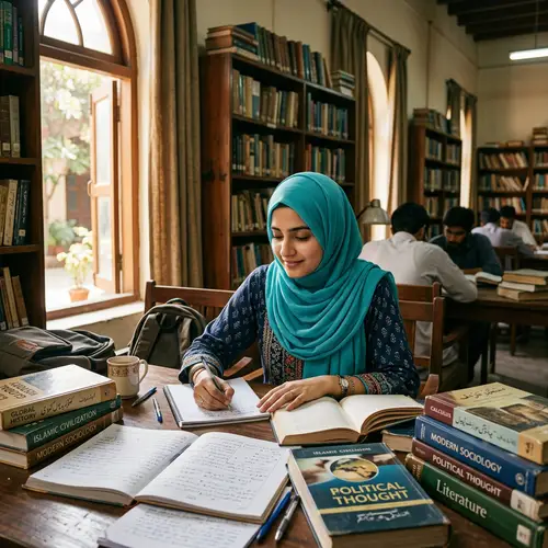 Graceful South Asian Female Student in Traditional Attire