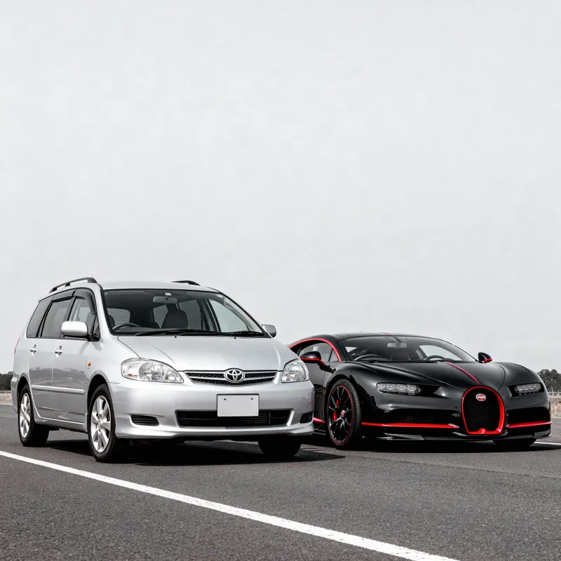 Toyota Corolla Spacio vs Bugatti: A Comparison