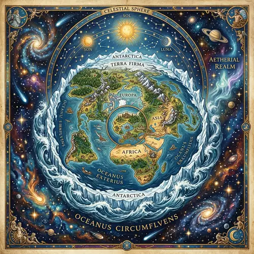 Flat Earth Cosmological Imagery | Planet Disc Landscapes
