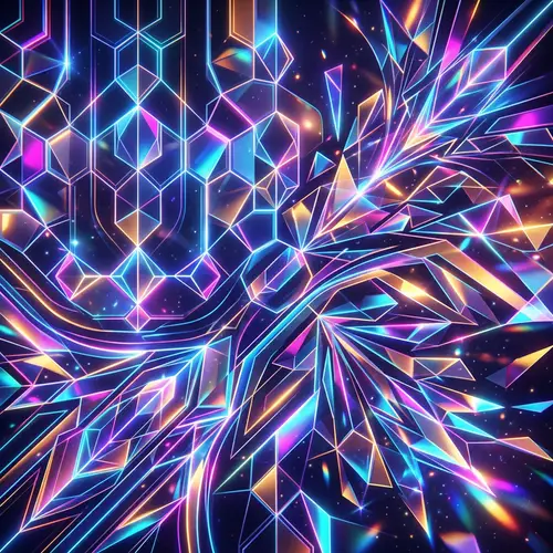 Futuristic Abstract Geometric Patterns Showcase