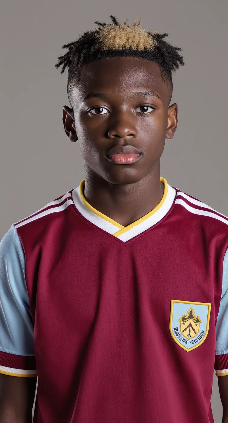 Youth in Burnley FC Jersey - Modern Portrait