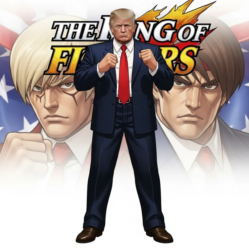 Fighting Game Style Trump Character Art