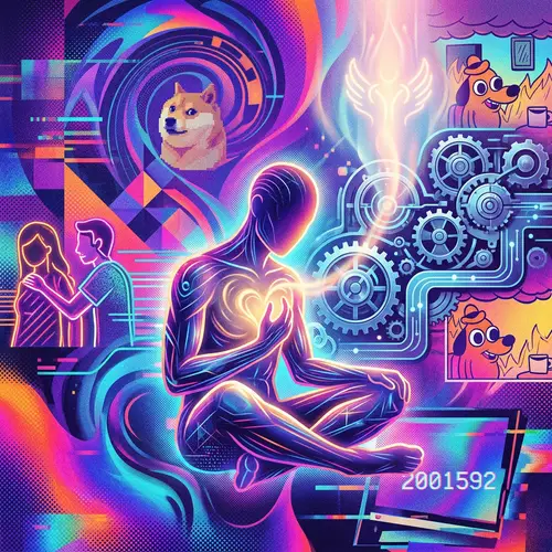 Vivid Gradients and Abstract Memes: Exploring Self-Awareness