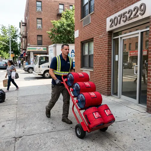 Water Delivery Services with Red Bottles