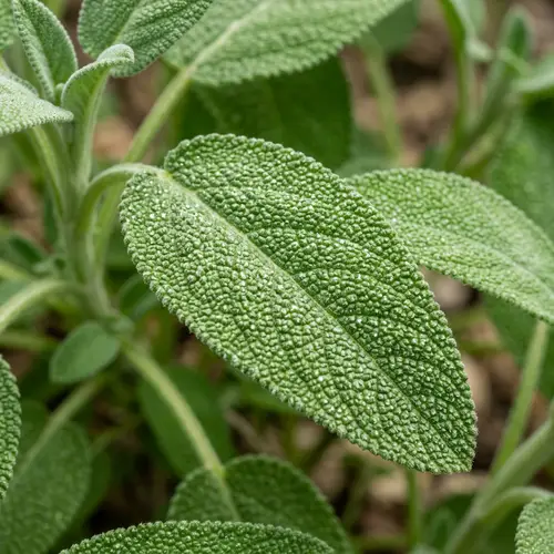 Macro Photography of Vibrant Sage Leaves