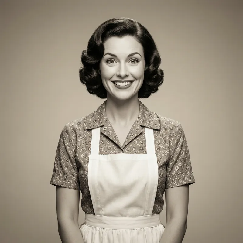 1950s Housewife Portrait - Surreal Style Visuals