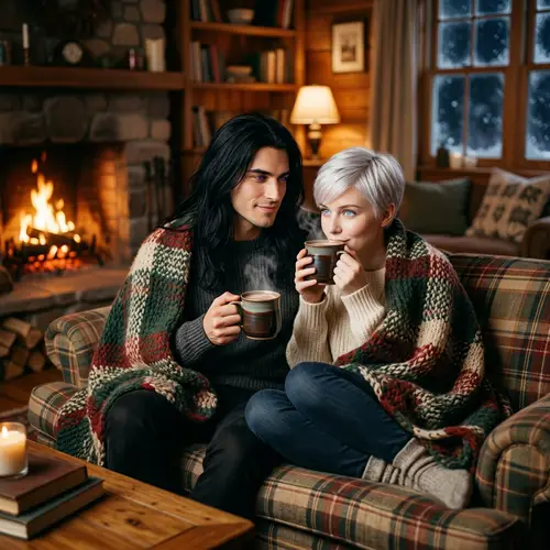 Cozy Cocoa Time: Satoru Gojo and Suguru Geto Blanket Scene