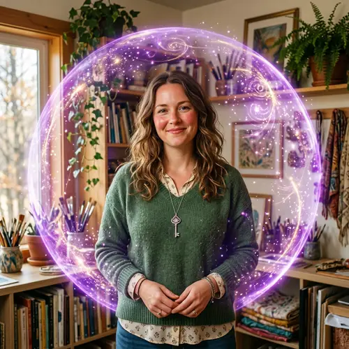 Soulful Woman in Divine Protection Portrait