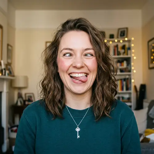 Playful Goofy Portrait of a Woman