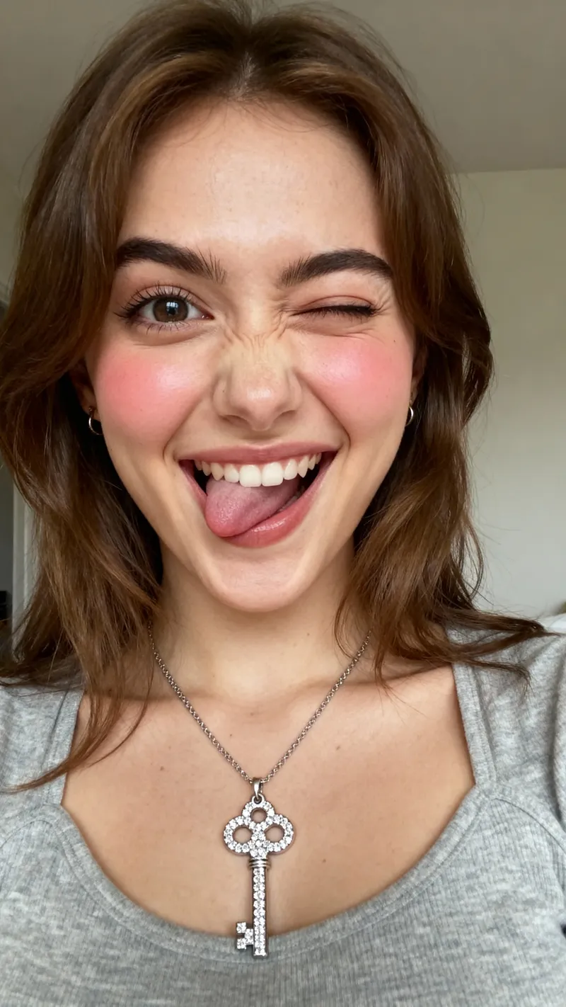 Playful Goofy Portrait of a Woman