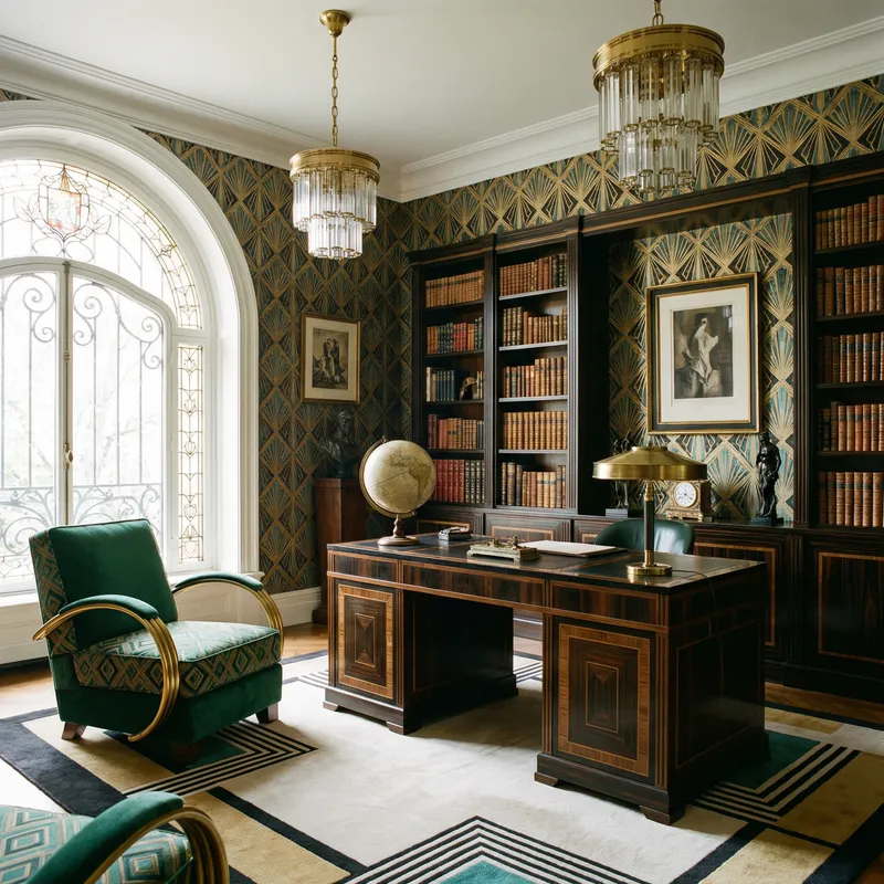 Art Deco Study Room Design Inspiration