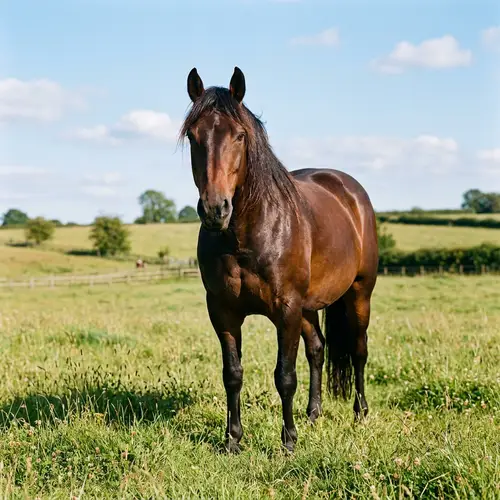 Strong Furry Horse: Powerful Physique and Gentle Eyes